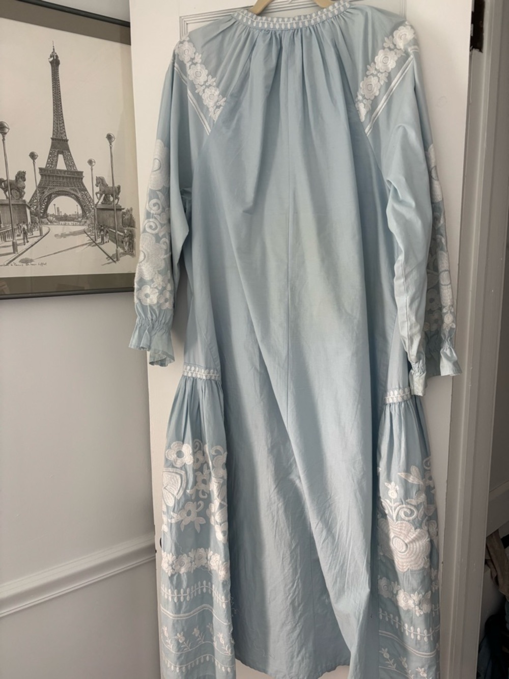 JULIA AMORY Nantucket Blue Coatue Caftan, XL. - Picture 4 of 6